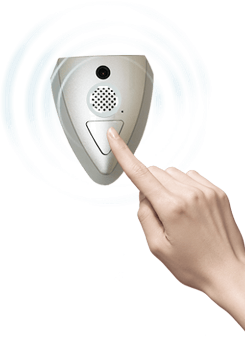 doorbell with hand - 智樂小家優 智慧家庭 您專屬的生活管家
